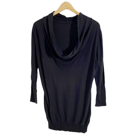 Halston Heritage Black Silk Blend Draped Neck Sweater, Plus Size XXL*(See below) - Picture 1 of 13